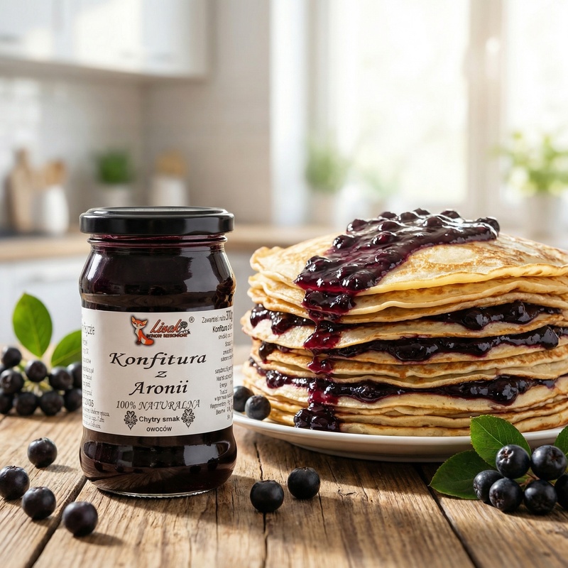 Konfitura naturalna z aronii 370g. Pyszna w każdej postaci
