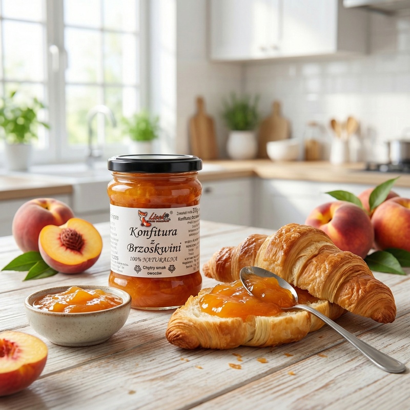 Konfitura naturalna z brzoskwini 370g. Pyszna w każdej postaci
