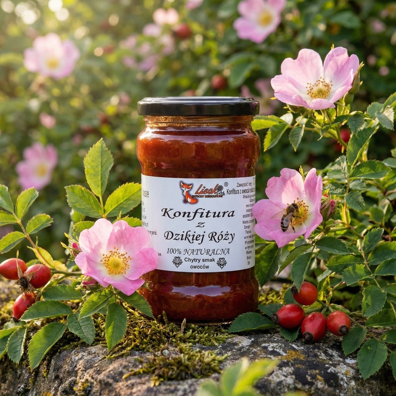 Konfitura z dzikiej róży. Naturalna bez konserwantów 370g