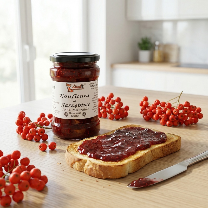 Konfitura naturalna z jarzębiny 370g. Pyszna w każdej postaci