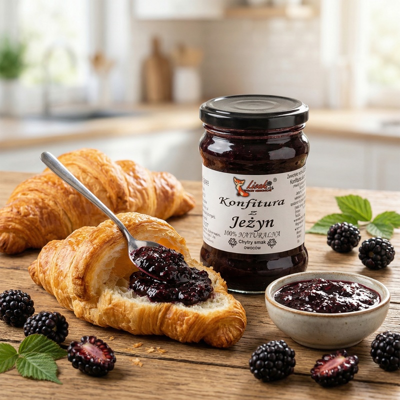Konfitura naturalna z jeżyn 370g. Pyszna w każdej postaci