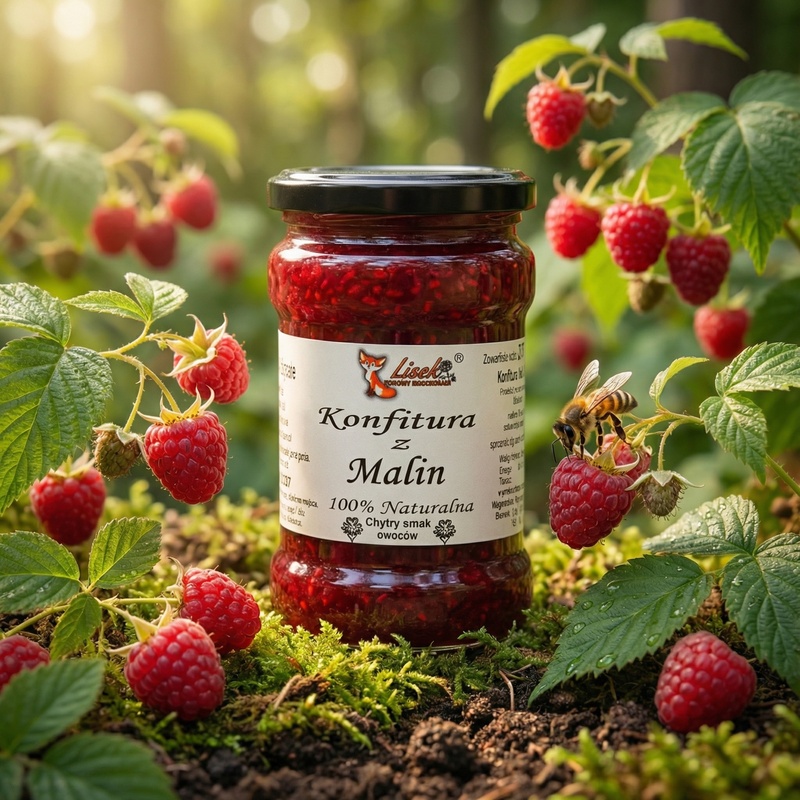 Konfitura z malin. Naturalna bez konserwantów 370g