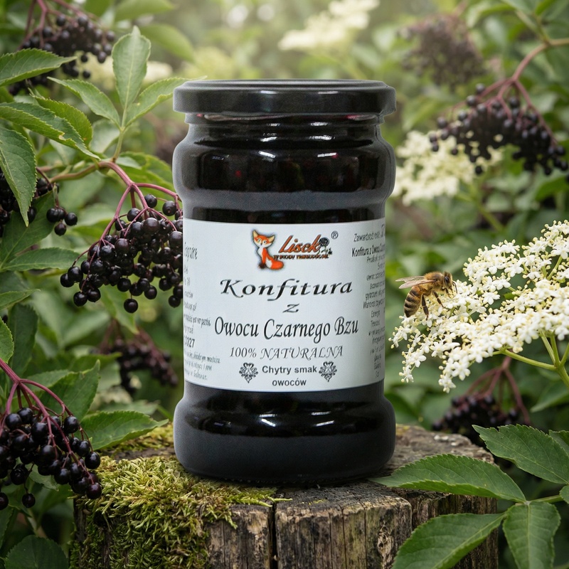 Konfitura z czarnego bzu. Naturalna bez konserwantów 370g