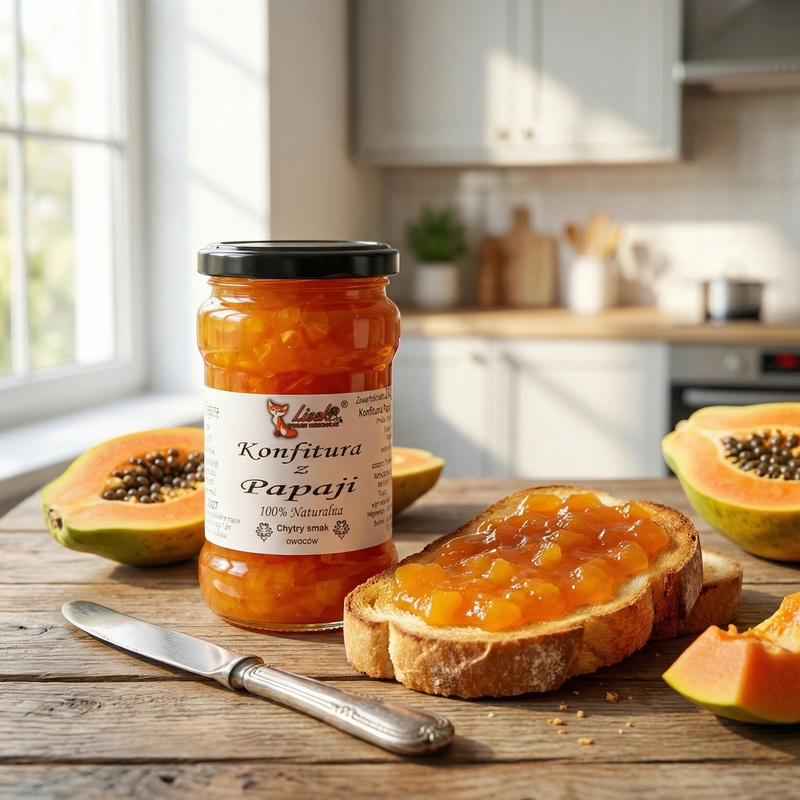 Konfitura naturalna z papai 370g. Pyszna w każdej postaci