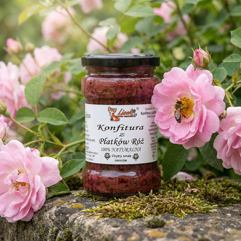 Konfitura z płatków róż. Naturalna bez konserwantów 370g