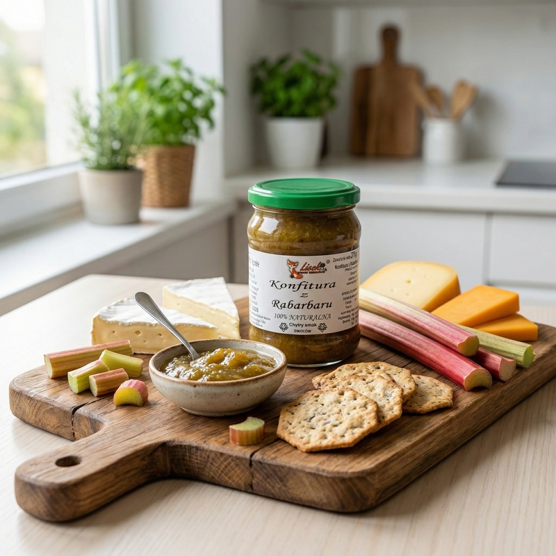 Konfitura naturalna z rabarbaru 370g. Pyszna w każdej postaci