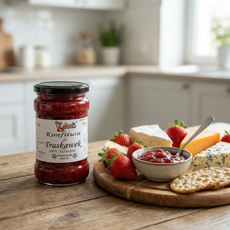 Konfitura naturalna z truskawek 370g. Pyszna w każdej postaci