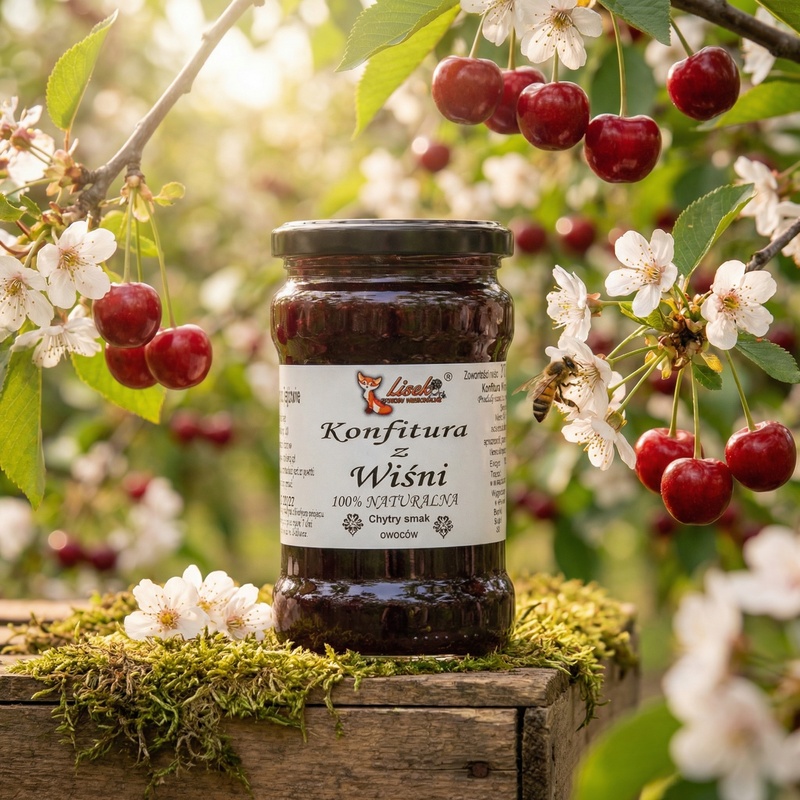 Konfitura z wiśni. Naturalna bez konserwantów 370g