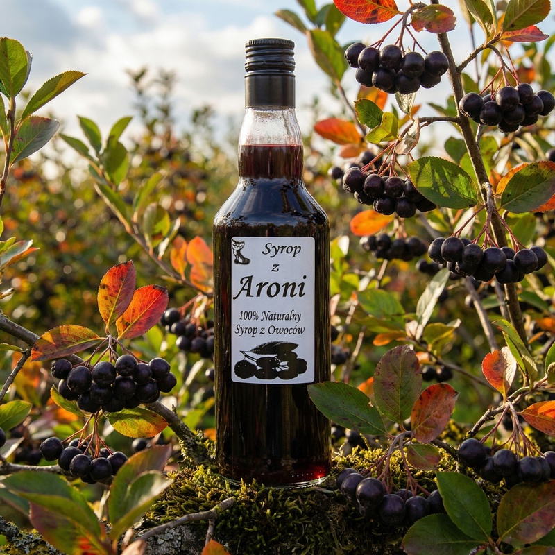 Syrop z Aronii w naturalnym otoczeniu