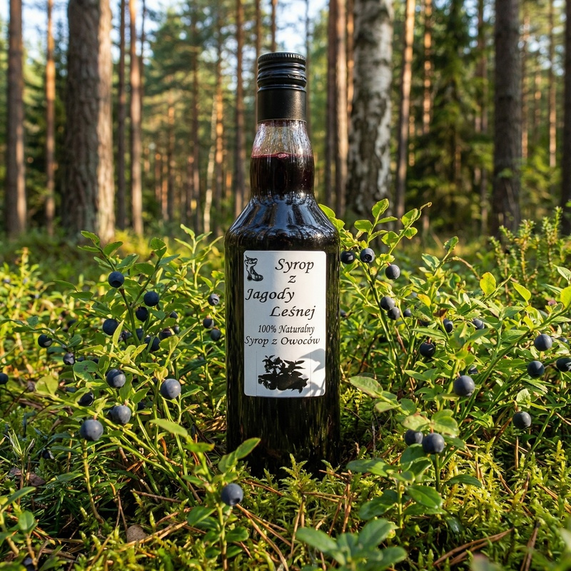 Syrop z Jagody Leśnej w naturalnym otoczeniu