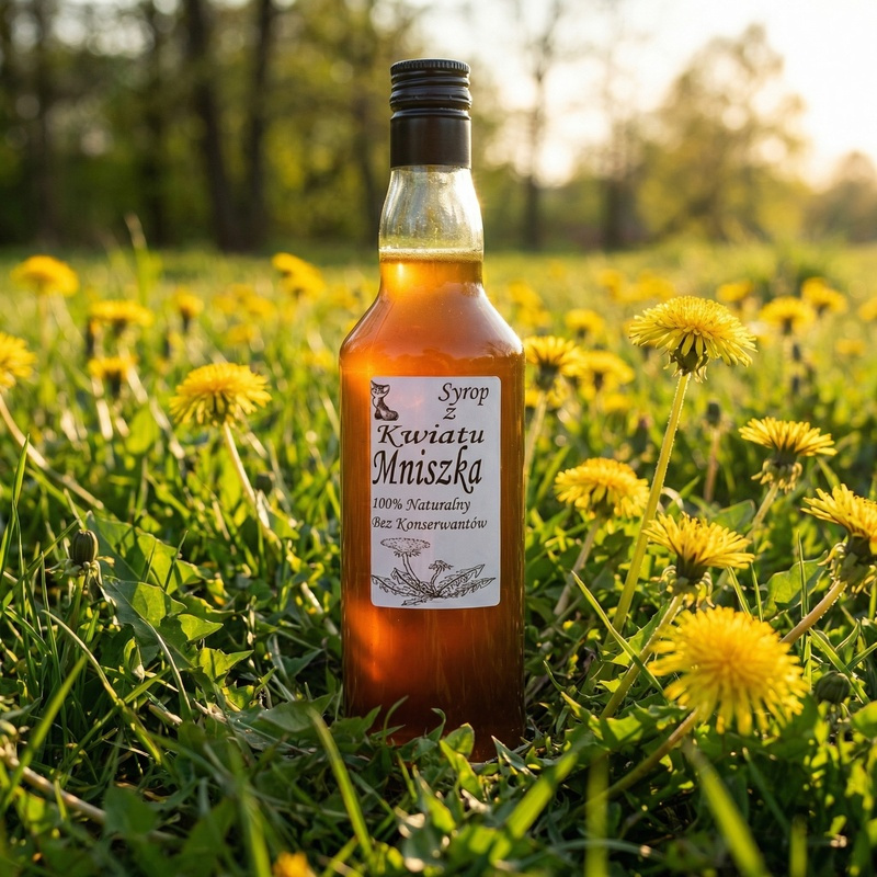 Syrop z Kwiatów Mniszka w naturalnym otoczeniu