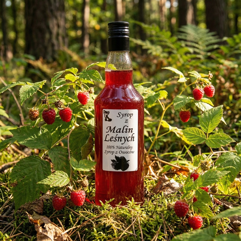 Syrop z Malin Leśnych w naturalnym otoczeniu