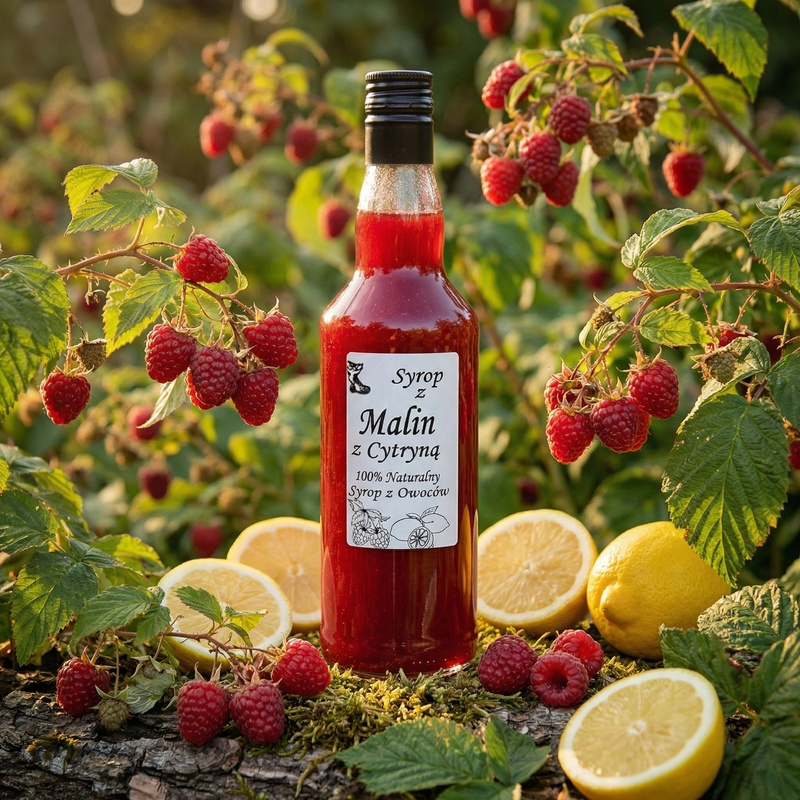 Syrop z Malin z Cytryną w naturalnym otoczeniu