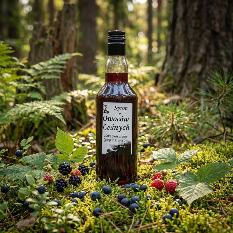 Syrop z Owoców Leśnych w naturalnym otoczeniu