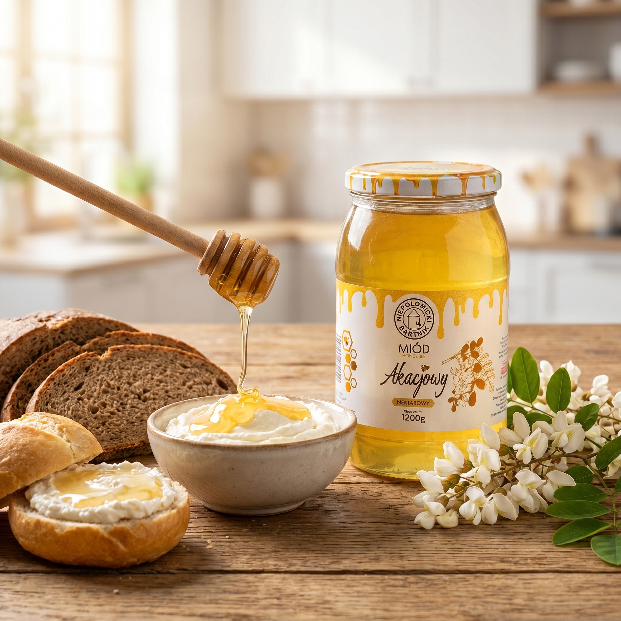 miód akacjowy 1200g śniadanie