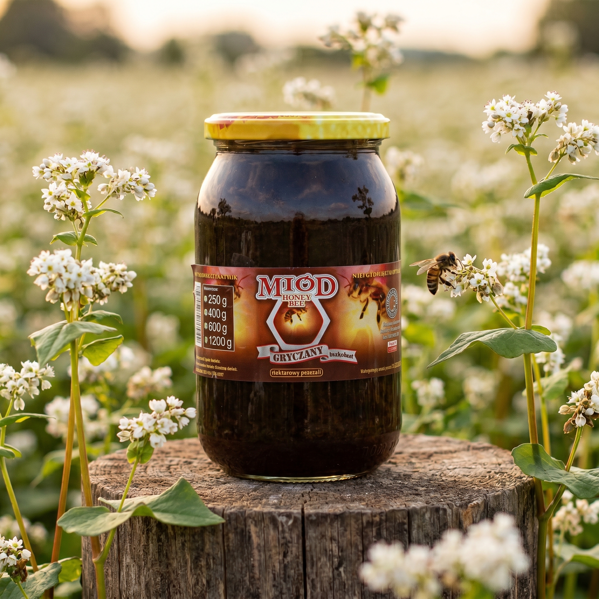 miód gryczany ciemny 1200g natura