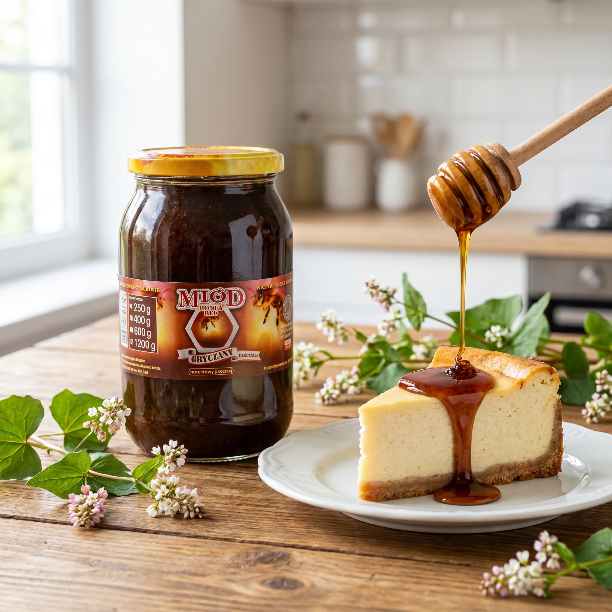 miód gryczany ciemny 1200g śniadanie