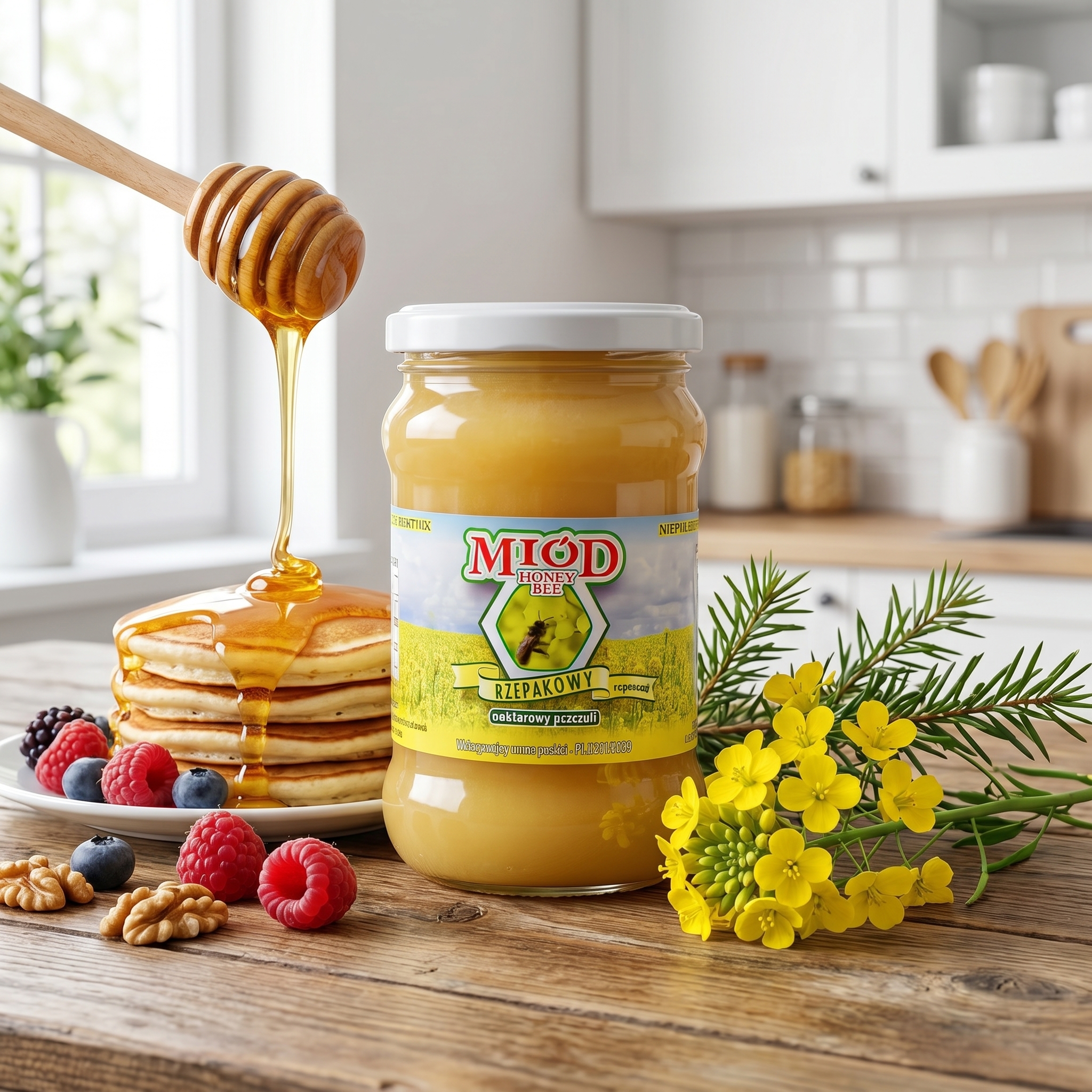 miód rzepakowy 400g śniadanie
