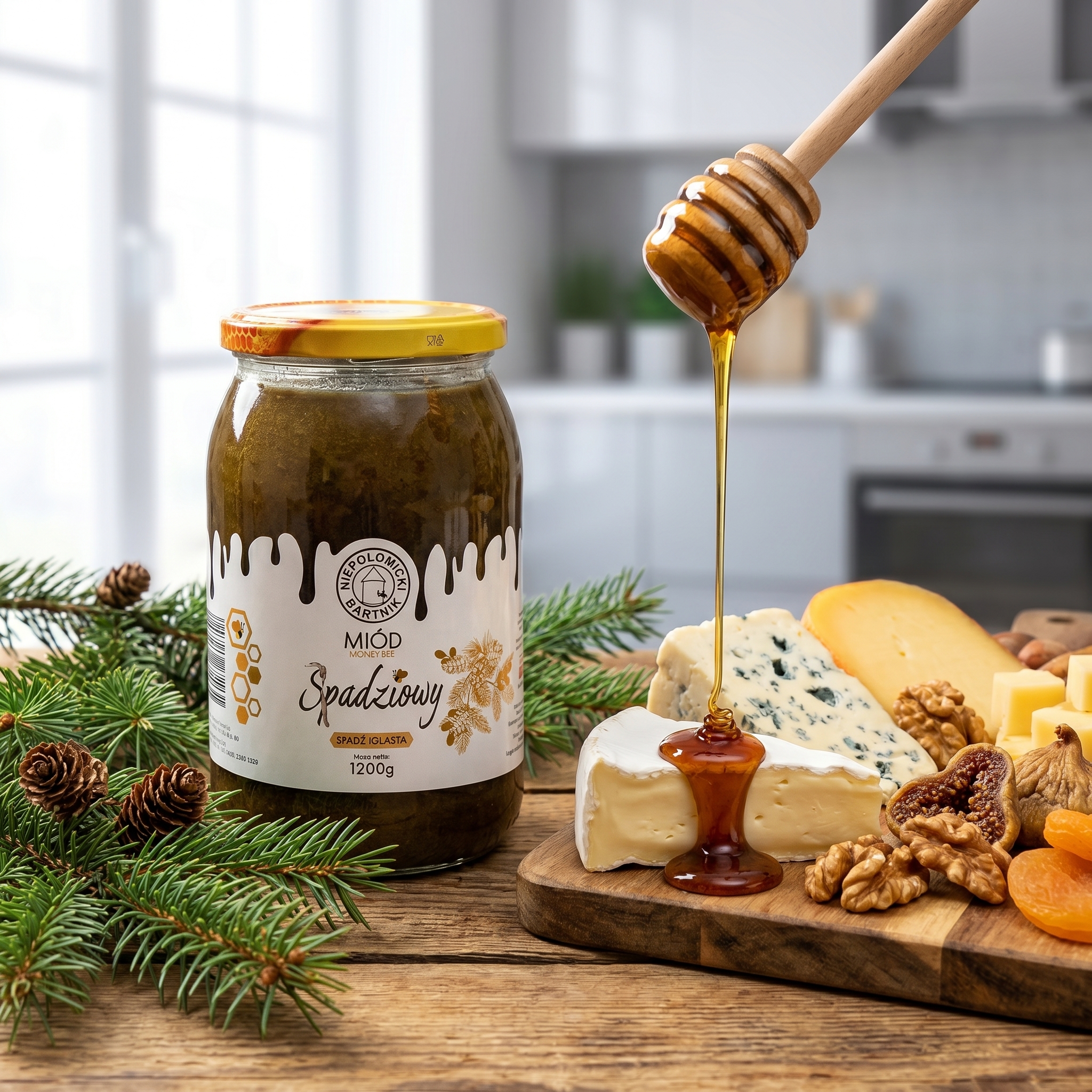 miód spadziowy 1200g śniadanie