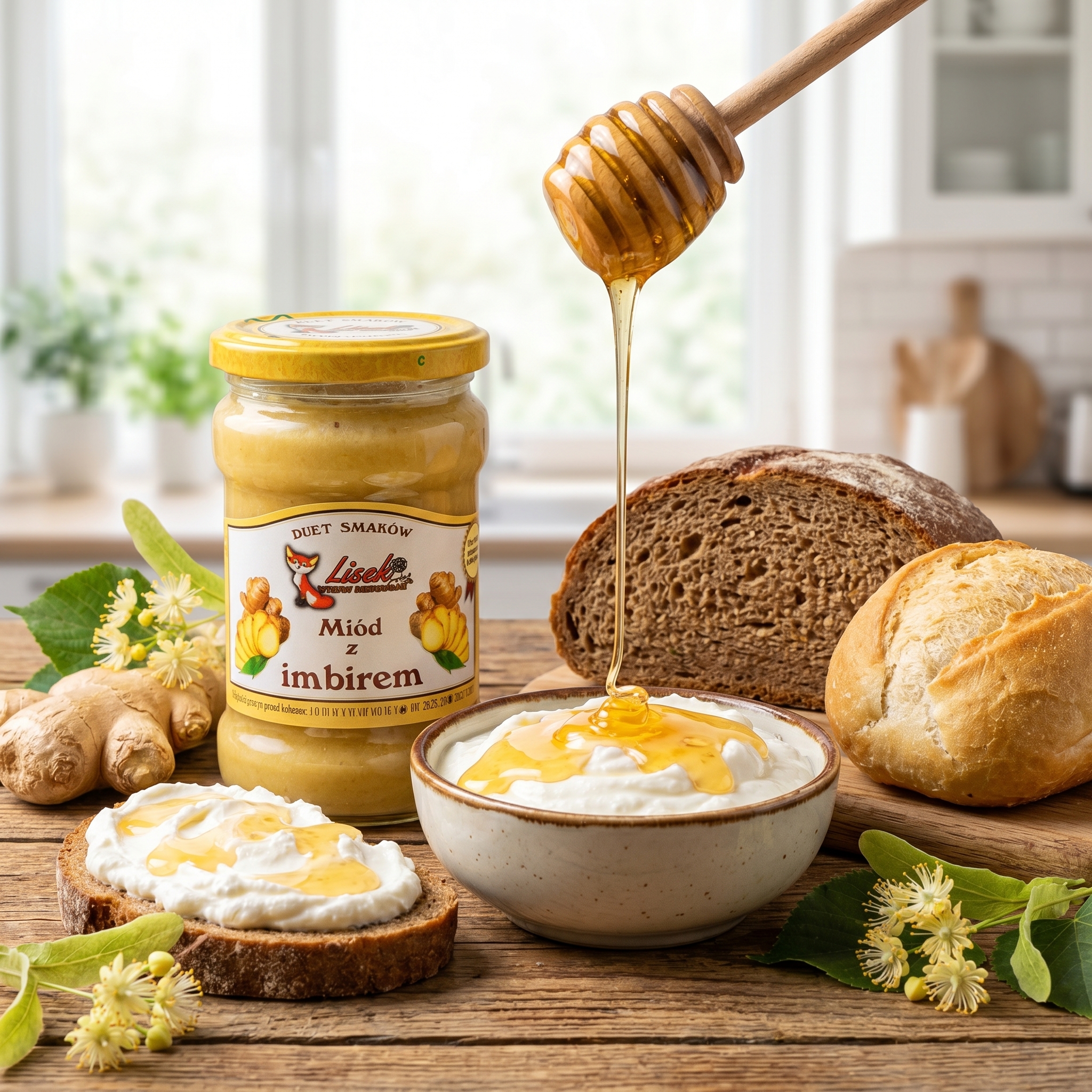 miód z imbirem 400g śniadanie