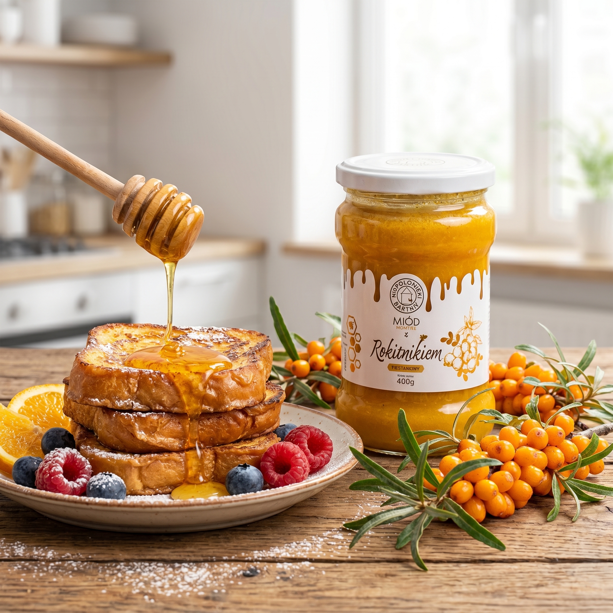 miód z rokitnikiem 400g śniadanie