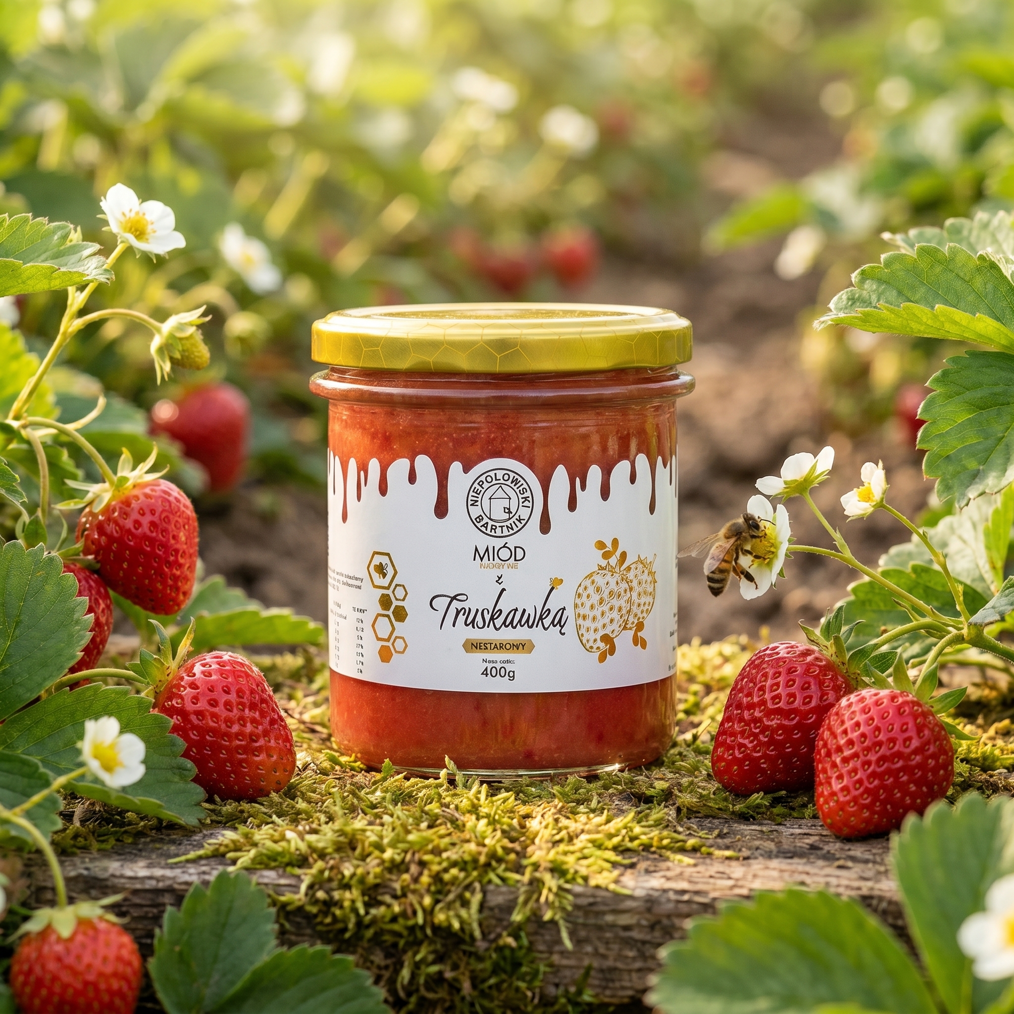 miód z truskawka 400g natura